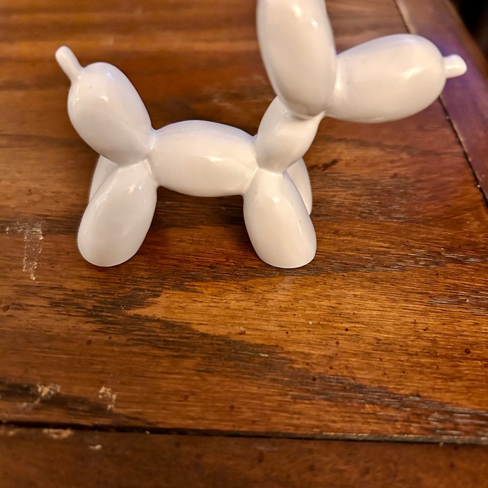 Charming White Balloon Dog Figurine